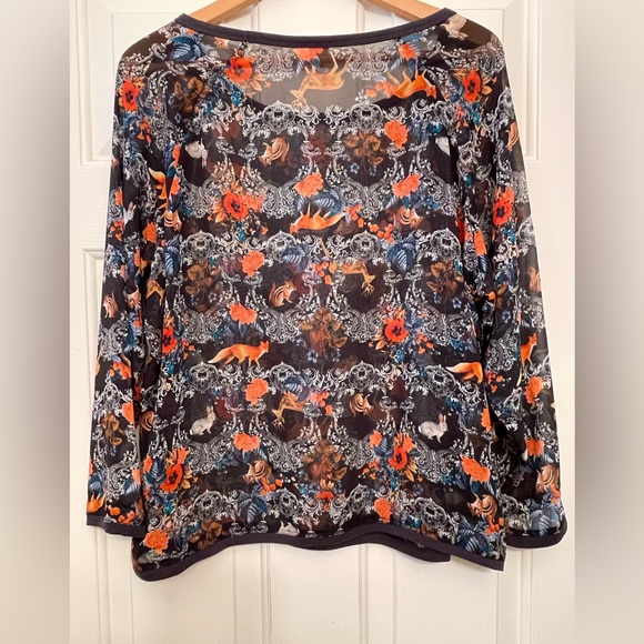 Bongo XL sheer woodland animals fox deer rabbit squirrel chipmunk twee quirky - Picture 6 of 11